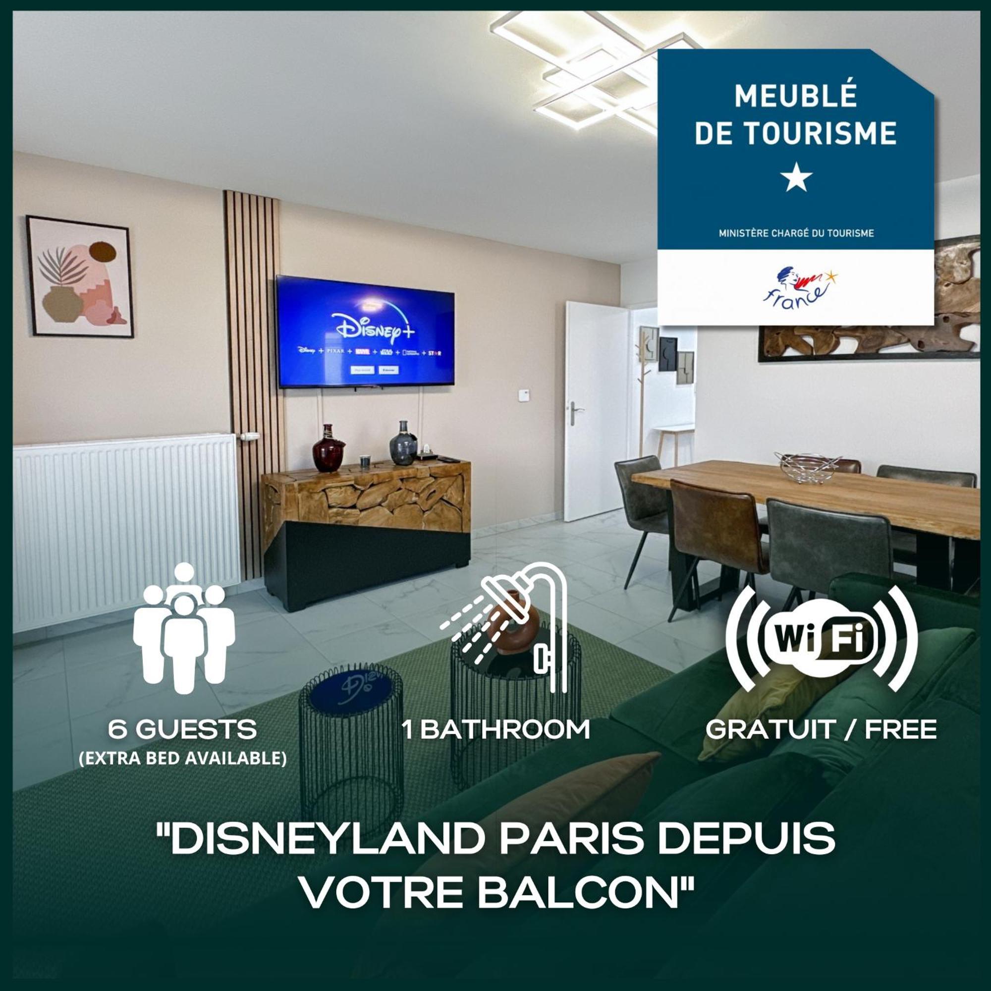 Le Chessy Disney - Logement Pour 6 A Disneyland Paris Avec Vue Sur Le Feu D Artifice Εξωτερικό φωτογραφία